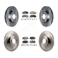 R1 Concepts Brake Rotors - Slotted - Silver w/ Semi-Met Pads Hdw Fits Chevrolet Astro