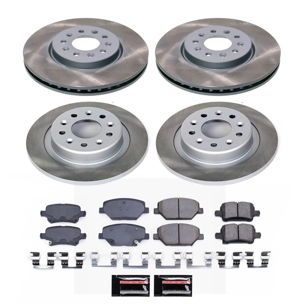 Power Stop 17-18 Buick LaCrosse Front and Rear Semi-Coated Rotor Kit