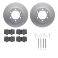 R1 03-23 Toyota Hilux Front Carbon Coated Brake Rotor Set w/Off-Road/Tow Brake Pads and Hardware