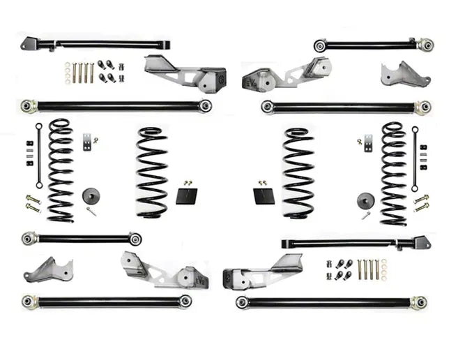Jeep JLU 2.5 Inch Long Arm High Clearance Plus 18-Pres Wrangler JLU with EVO SPEC King 2.5 Inch Shocks EVO Mfg