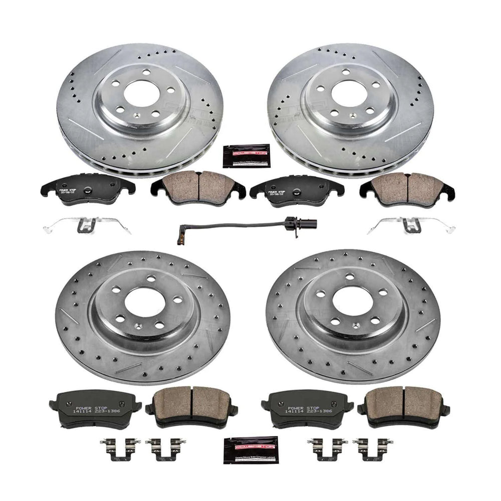 Power Stop 09-11 Audi A4 Front & Rear Z23 Evolution Sport Brake Kit