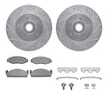 R1 74-80 Ford Maverick (Car) Front Drill/Slot Silver Rotors w/Optimum Pads