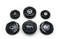 Billetworkz Silver (Raw) Engine Bay Caps Set - Zero Series - Fluid Engraving - Fits 2008-14 WRX/STI