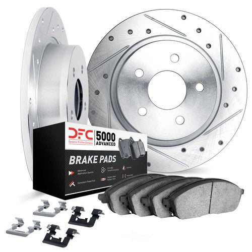 DFC 22-25 Rivian R1S Front & Rear Geospec Rotors with 5000 Advanced Brake Pads w/Hardware