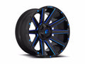 ~(44 lbs. 23X23X13)~ CONTRA 20x10 5x139.70/5x150.00 GLOSS BLACK BLUE TINTED CLEAR (-18 mm)