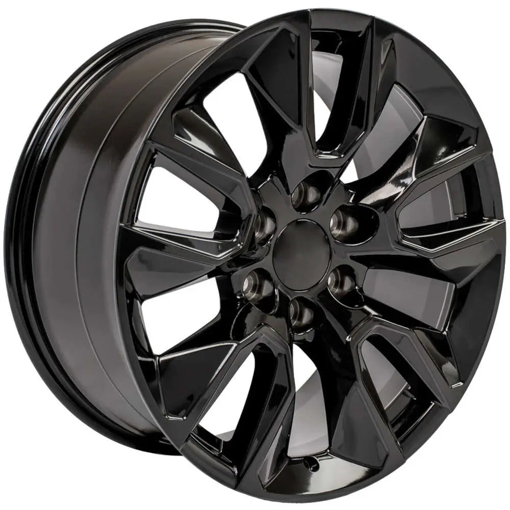 22 IN REPLICA WHEEL FITS CHEVROLET SILVERADO 1500 CV32 BLACK 22X9