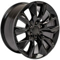 22 IN REPLICA WHEEL FITS CHEVROLET SILVERADO 1500 CV32 BLACK 22X9