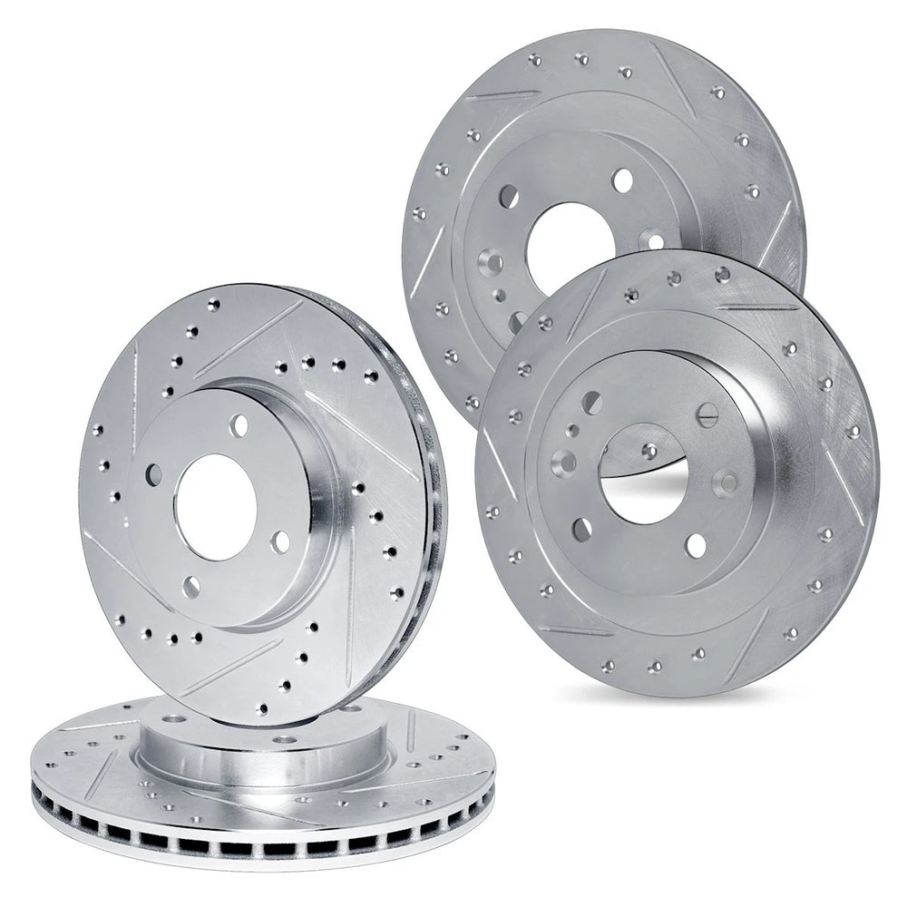 R1 Concepts Brake Rotor- D/S - Silver Fits Mini Cooper