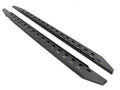 RB10 Slim Line Running Boards With Mounting Brackets Angled Textured Black 2004-2014 Ford F-150 Extended Cab Go Rhino