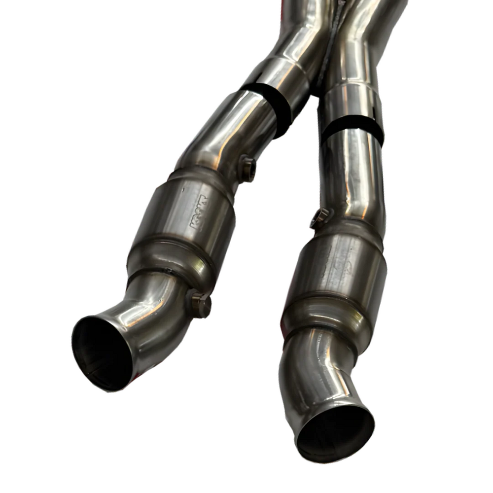 FULL 3' GREEN CATTED X-PIPE. 1997-2