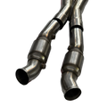 FULL 3' GREEN CATTED X-PIPE. 1997-2