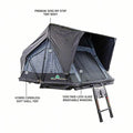 Overland Vehicle Systems XD Sherpa Solo - Soft Sided Roof Top Tent 1 Person Grey Body Black Rainfly