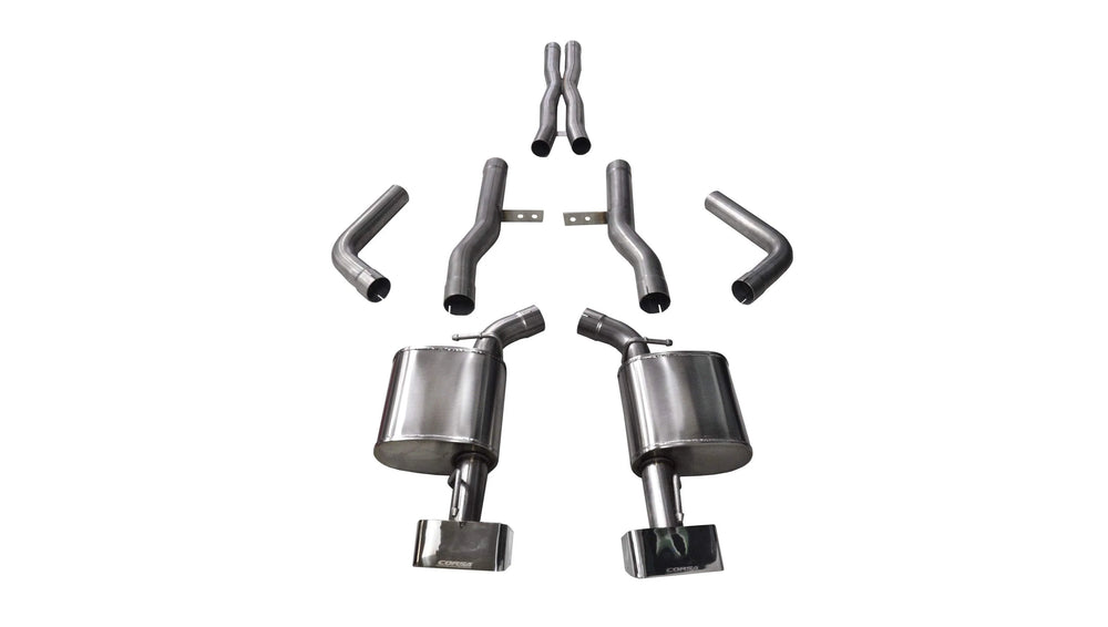 3.0 Cat-Back Dual Rear Exit with Single 4.0 Black Pro-Series Tips