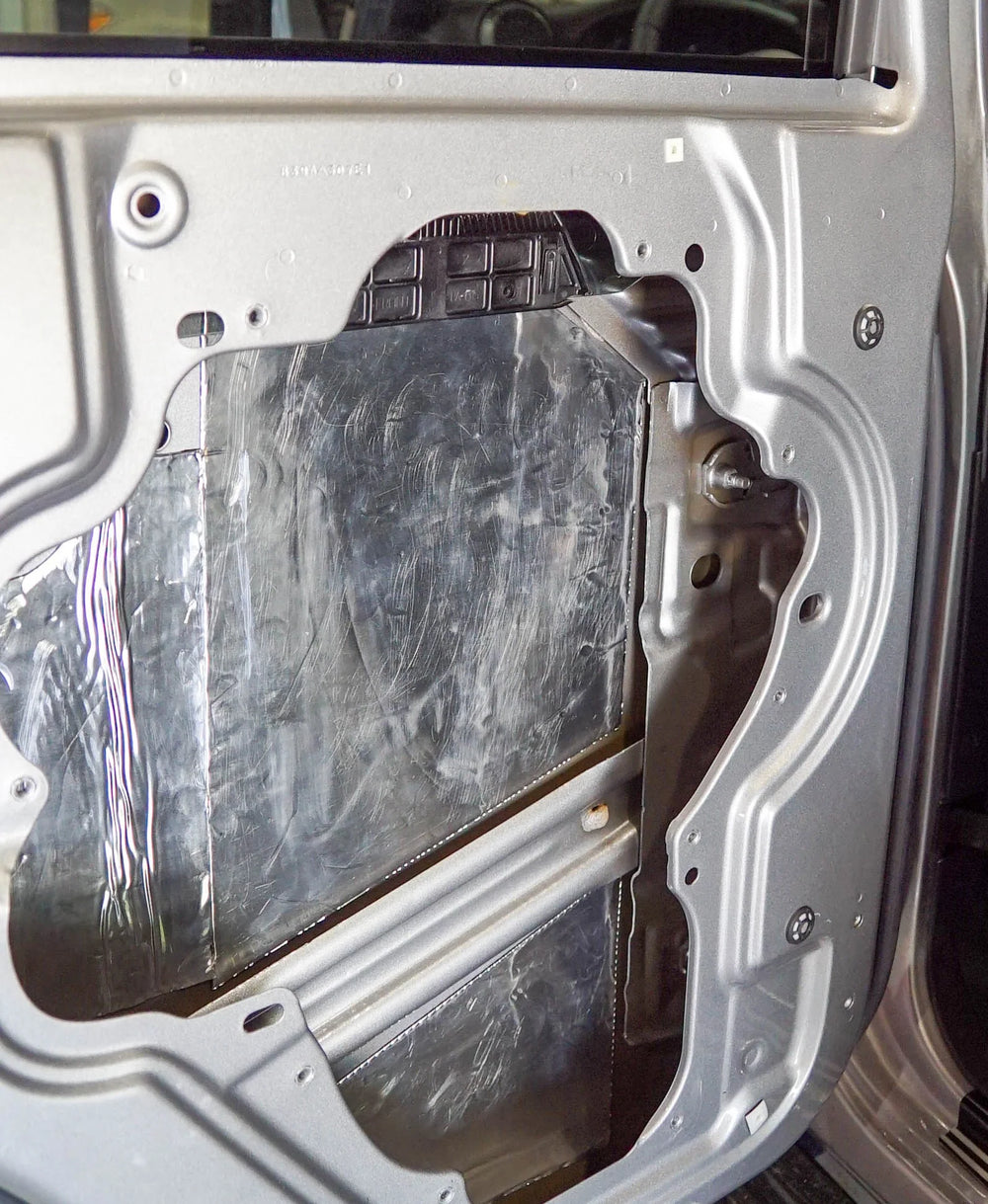 REAR DOOR CUSTOM INSULATION KIT POLYMER BLACK BACKING SILVER