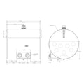 50 GALLON SIDE MOUNT ALUMINUM RESERVOIR WITH REAR PORTS