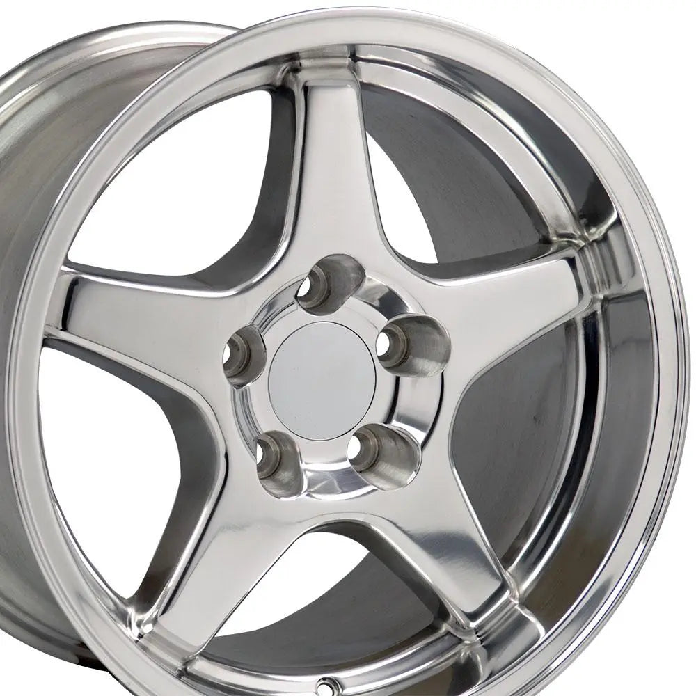 17 IN REPLICA WHEEL CV01 FITS CHEVROLET CORVETTE ZR1 RIM 17X11 POLISHED WHEEL