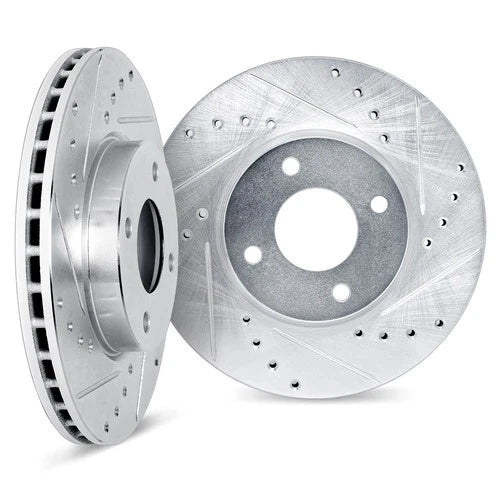 R1 97-01 Honda Prelude Front & Rear Drill/Slot Silver Rotors w/Ceramic Pads