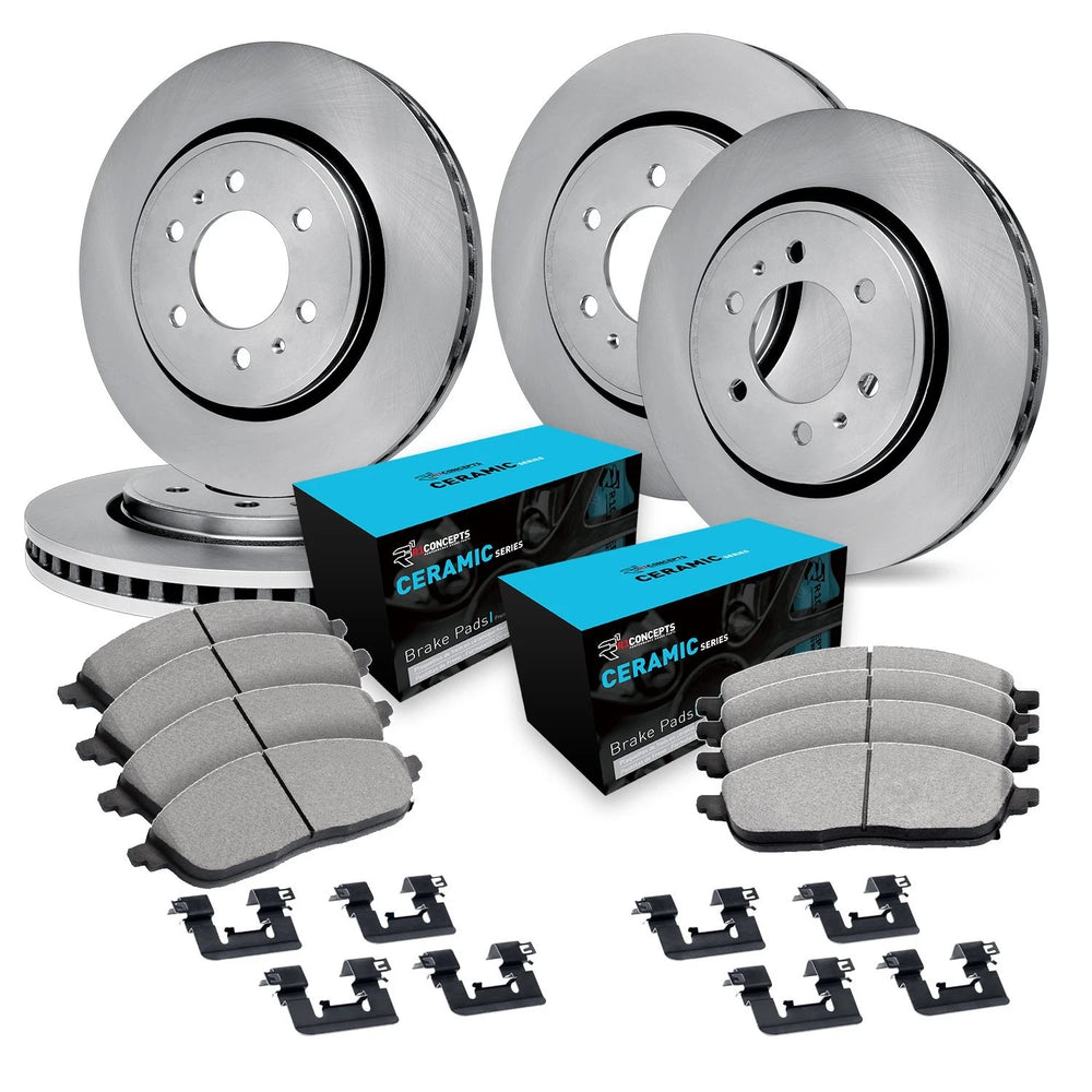 R1 Concepts E- Line Series Brake Rotor with Ceramic Brake Pads Hdw Fits Chevrolet Trailblazer
