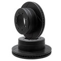 R1 Concepts Brake Rotor- Slotted - Black Fits Ford E-350