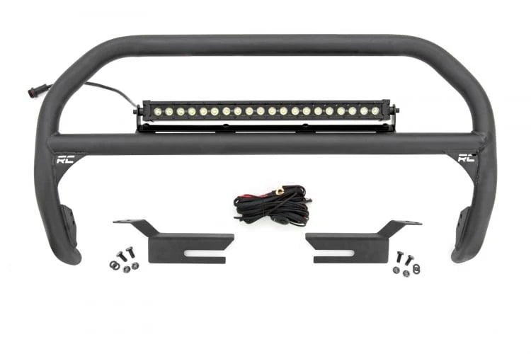 1x 51045 1x 70720BLDRL Nudge Bar 20 Inch BLK DRL Single Row LED Ford Bronco 4WD (2021)