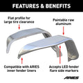 0718 JK TUBULBAR FRONT FENDER FLARE RAW