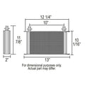 34 ROW SERIES 10000 STACK PLATE COOLER 90DEG SWIVEL 8AN FITTING ALUMINUM