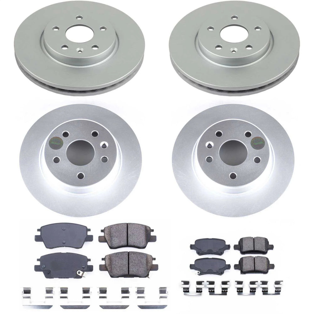 Power Stop 17-18 Chevrolet Bolt EV Front & Rear Z17 Evolution Geomet Coated Brake Kit