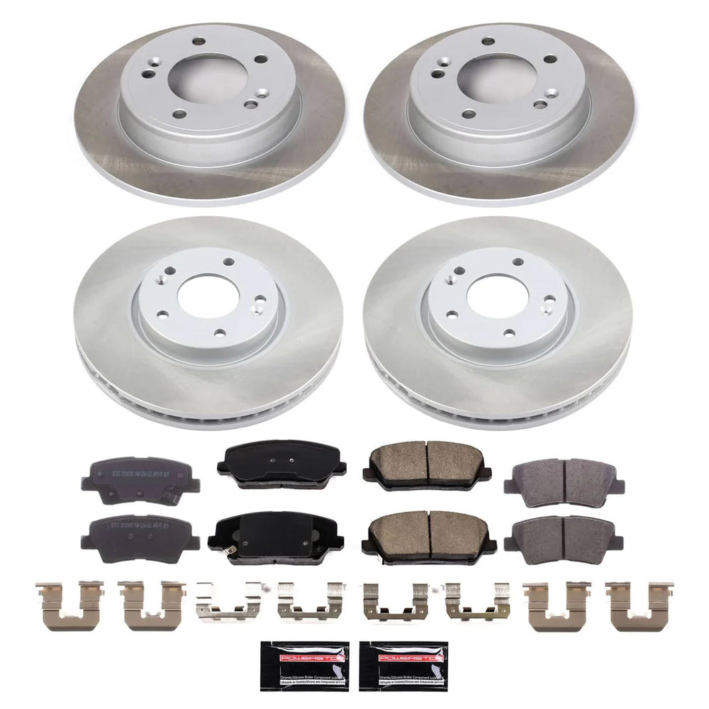 Power Stop 2016 Hyundai Veloster Front and Rear Semi-Coated Rotor Kit