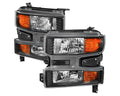 1500 OE HEADLIGHTS HALOGEN MODELS BLACK HOUSING CLEAR LENS - NO BULBS INCLUDED