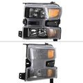 1500 OE HEADLIGHTS HALOGEN MODELS BLACK HOUSING CLEAR LENS - NO BULBS INCLUDED