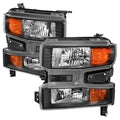 1500 OE HEADLIGHTS HALOGEN MODELS BLACK HOUSING CLEAR LENS - NO BULBS INCLUDED