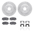 R1 18-23 Genesis G70 Front Drill/Slot Carbon Coated Rotor Set w/Optimum Pads