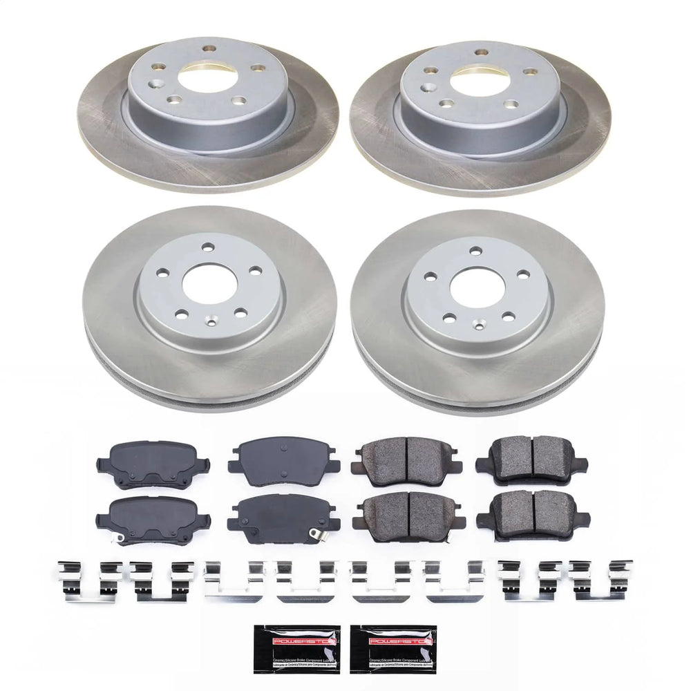 Power Stop 22-23 Chevrolet Bolt EUV Front and Rear Semi-Coated Rotor Kit