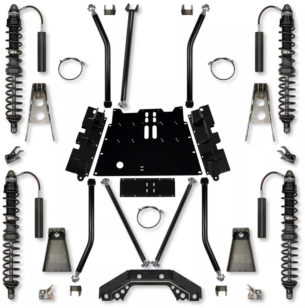 0406 WRANGLER UNLTD LJ FRT/RR 4.5IN X FACTOR X2 FLAT BELLY TRAIL RUNNER LONG ARM