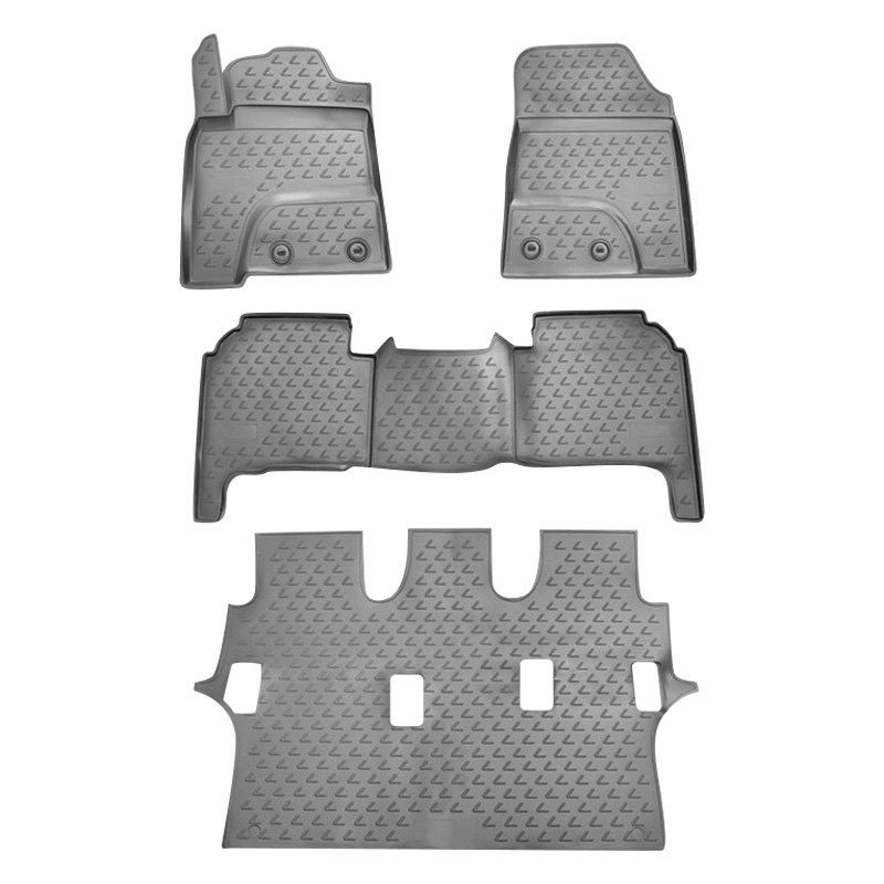 ~(12 lbs. 33X20X6)~ Profile Liners Front 2nd and 3rd Row Set Black LX 570 2012-2014