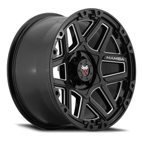 Mamba M25 18x9 5x139.7 ET12 Matte Grey w/ Black Lip Edge