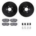 R1 E- Line Series Brake Rotor - D/S - Black w/ Ceramic Pads Hdw