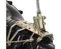 CASE MOUNT SHIFTER GM TH400 TRANS W/CHROME 23IN SGL BEND LEVER & MUSHROOM KNOB