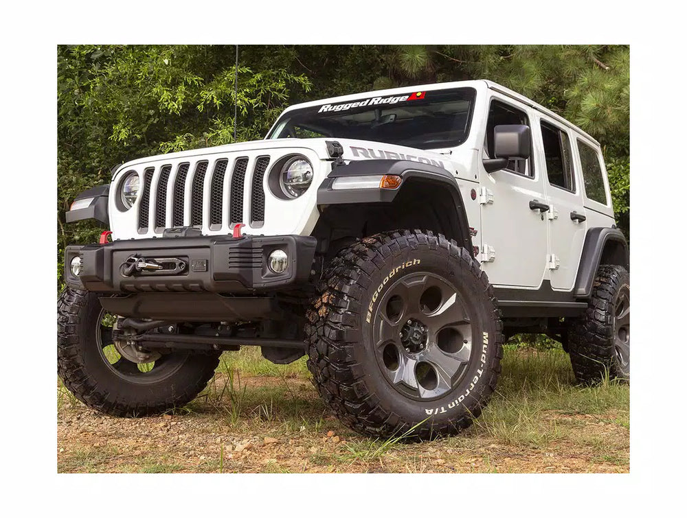 ~(45 lbs. 57X23X9)~ Spartacus Stubby Bumper Black 07-18 Jeep Wrangler JK JKU
