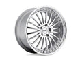 ~(31 lbs. 20X20X11)~ TSW SILVERSTONE 18x9.5 5/120 ET20 CB76.1 SILVER W/MIRROR CUT FACE AND LIP