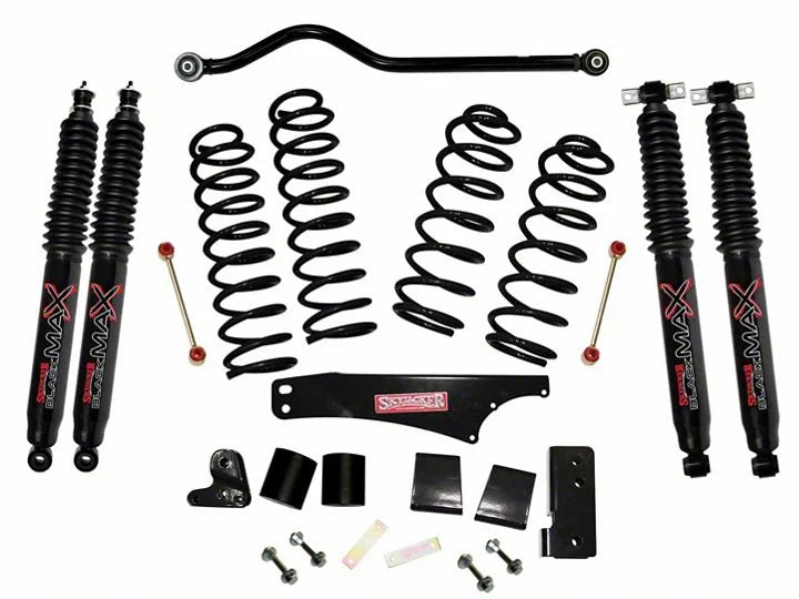 JK 2DR 3.5"RED KT W/BLK MAX