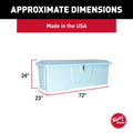 STOW N GO DOCK BOX ICE BLUE 24IN X 72IN X 23IN