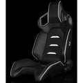 Braum Alpha X Series Sport Seats - Black White - BRR5-BKWW