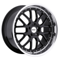 ~(31 lbs. 20X20X10)~ TSW VALENCIA 18x8.0 5/112 ET32 CB72.1 GLOSS BLACK W/MIRROR CUT LIP