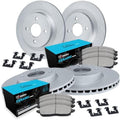 R1 Concepts Brake Rotor- Carbon Coated with Ceramic Pads Hdw Fits Acura CL
