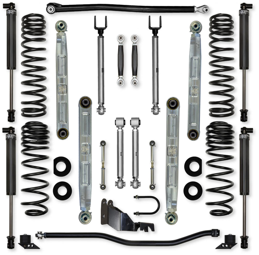 21C WRANGLER JLU 4DR 2.5IN X FACTOR PRO NO LIMITS ALUM SYS STAGE 1 FRONT &