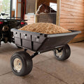 15CUFT POLY SWIVEL ATV CART1250LBS CAPACITYBLACK