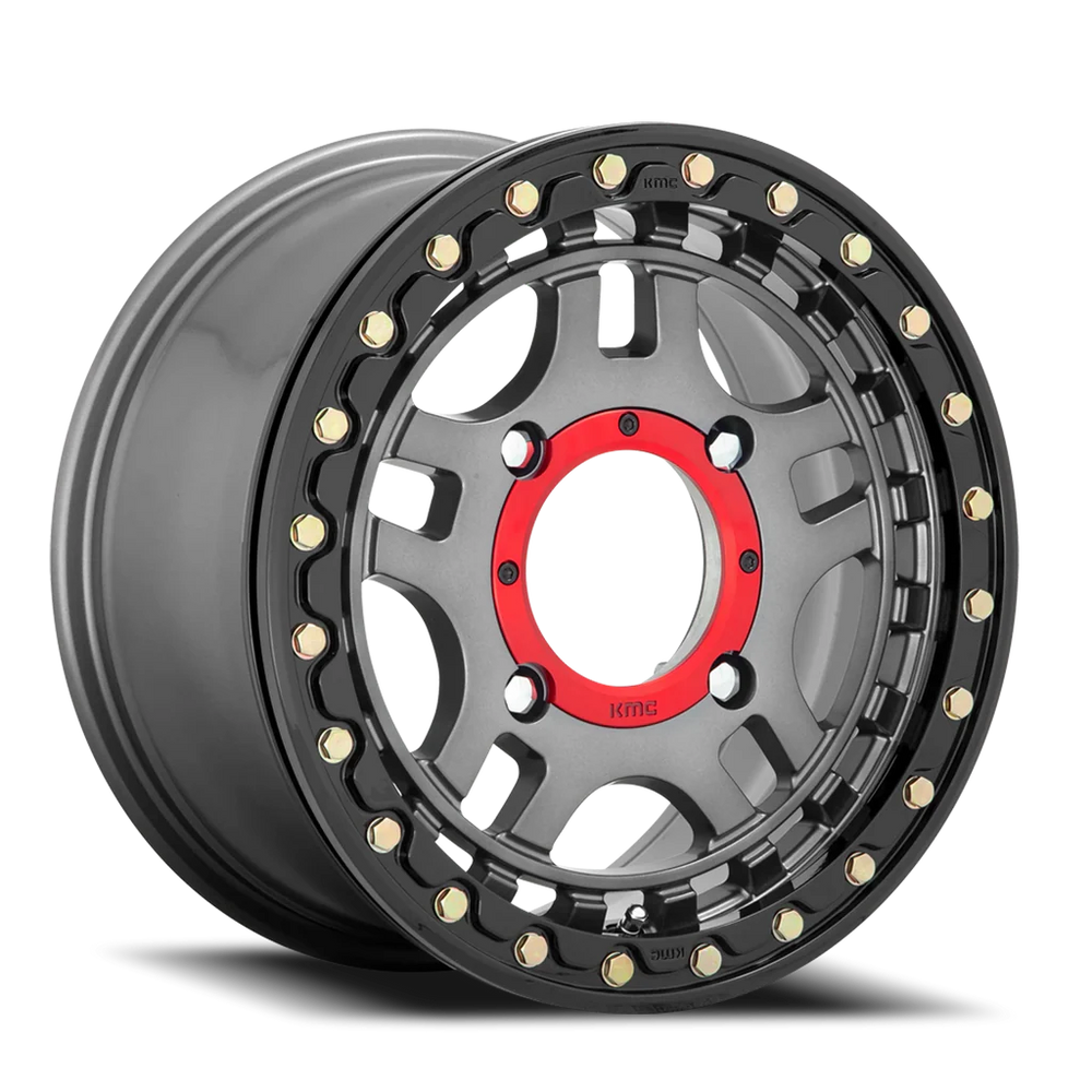 KS240 14X7 4X137 GMTL BLKRING 38MM