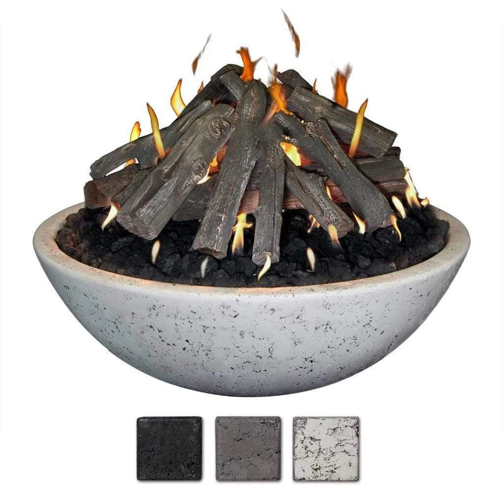 FIRE BOWL 39IN x 13IN (PROPANE) TEEPEE BURNER WHITE