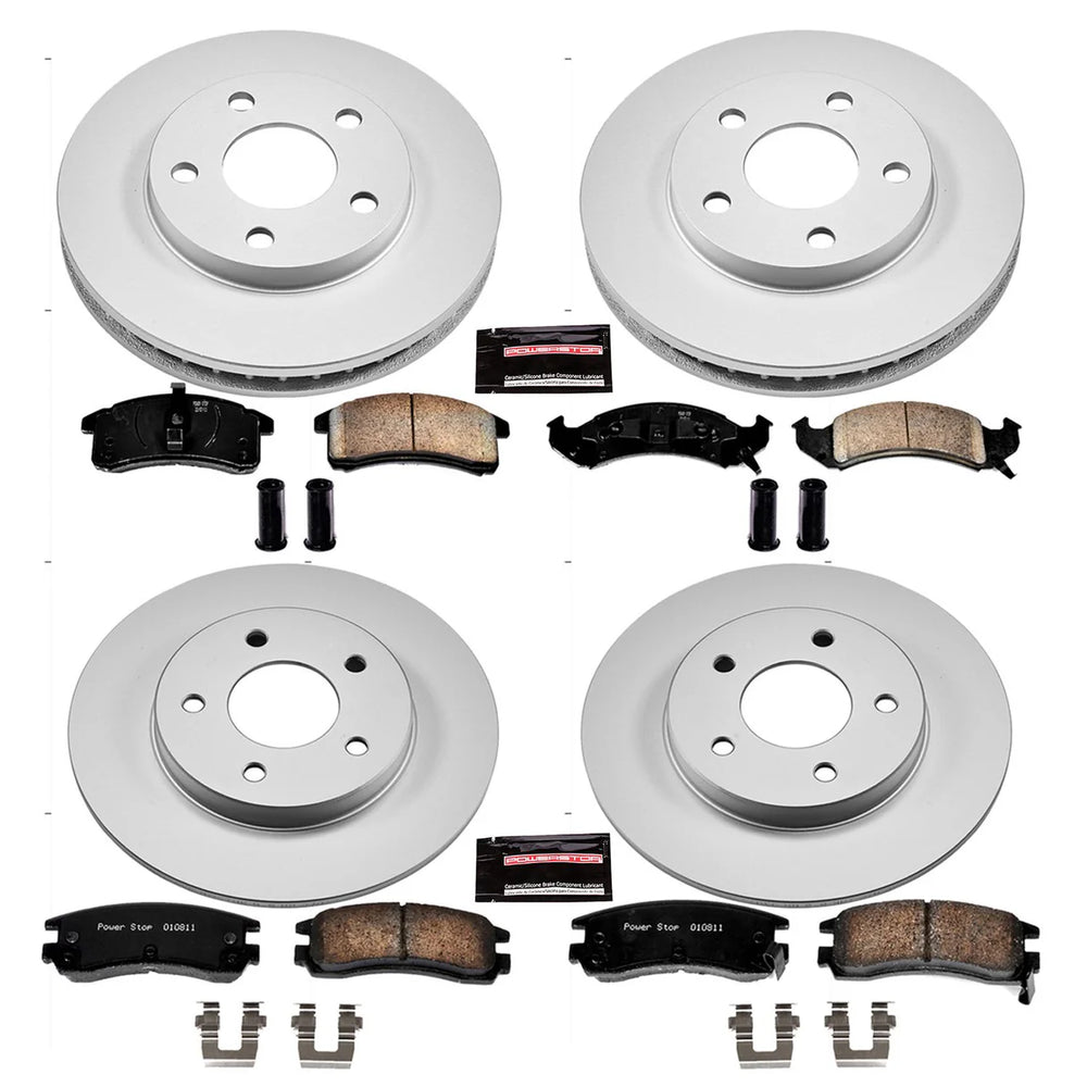Power Stop 94-96 Cadillac DeVille Front & Rear Z17 Evolution Geomet Coated Brake Kit